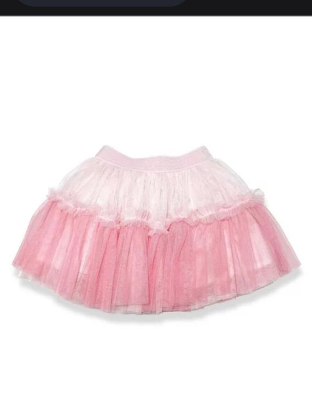 Doe A Dear Girls' Pink Layered Tulle Skirt with Elastic Waistband 6